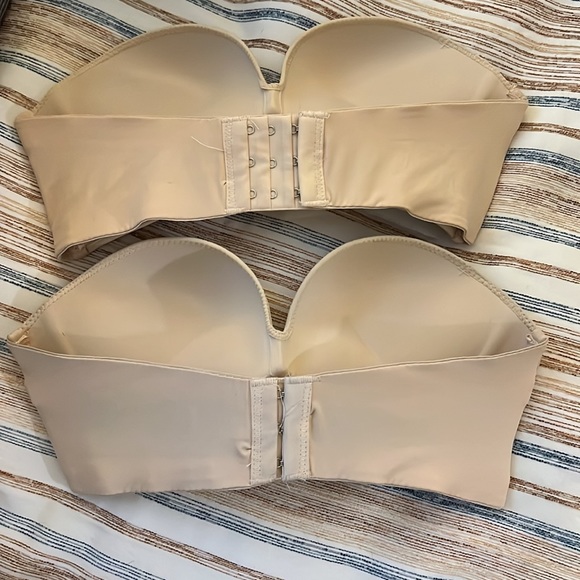 Size 32 A/B strapless pushup bra set - Picture 2 of 2